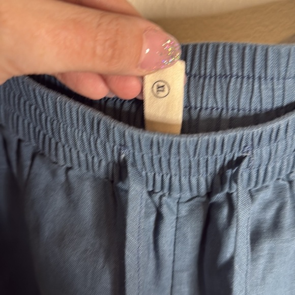 Grae Cove Blue Linen Cotton Pull On Pants Size XL - Picture 3 of 6